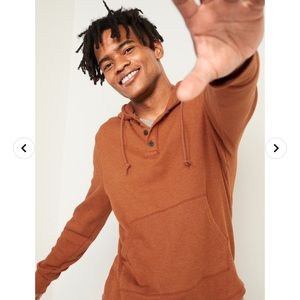 Old Navy Thermal-Knit Henley Hoodie